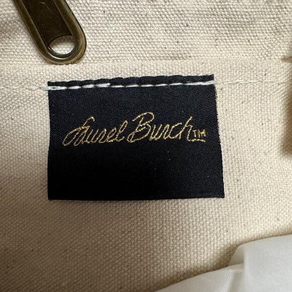 Laurel Burch Sun 'N Sand Extra Large Canvas Tote Top Zipped | Book Tote Bag Cats - Picture 11 of 15